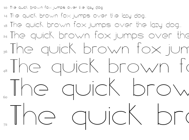 Line style font waterfall